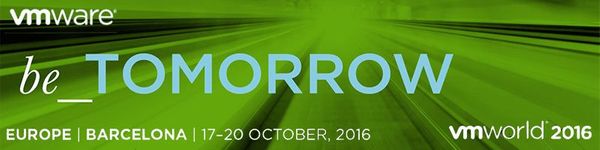 En attendant le VMworld 2016 Europe ...
